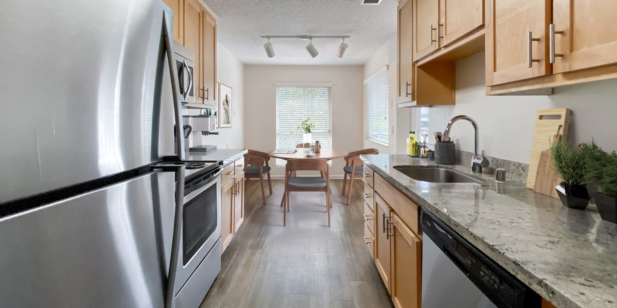 Modern kitchen at Pleasanton Glen Apartment Homes in Pleasanton, California