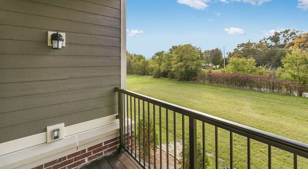 Private balcony at Chelsea Commons in Sugar Grove, Illinois