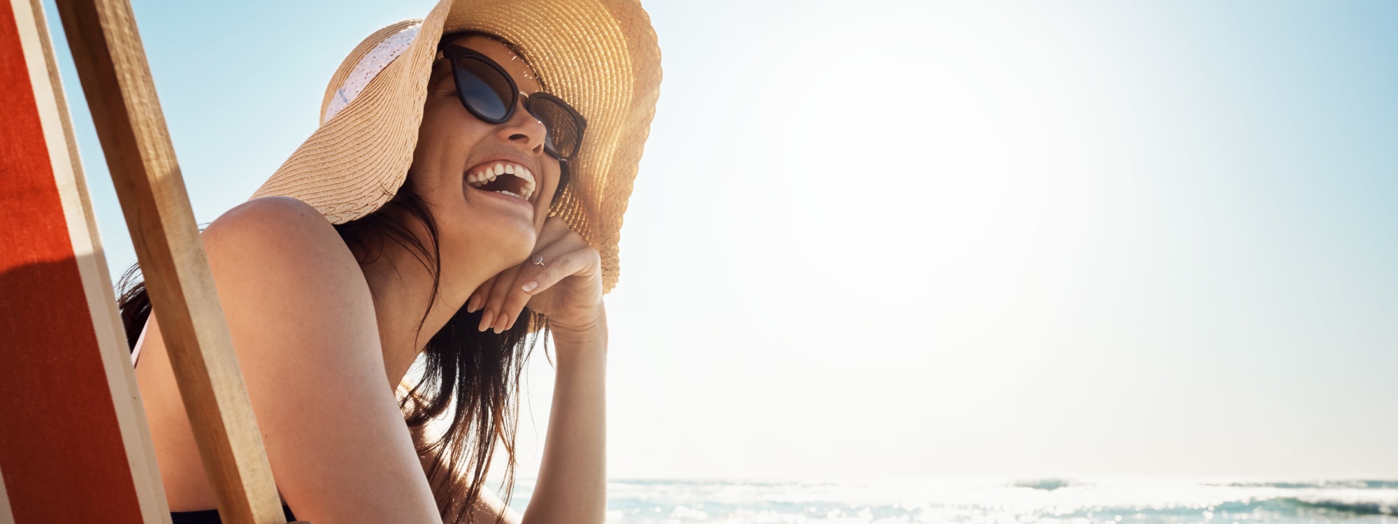 Woman enjoying the Florida coast