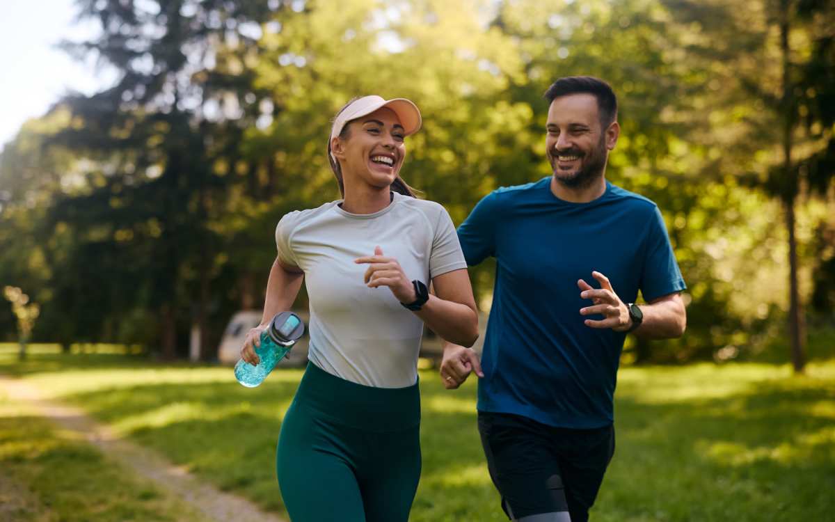 Residents out for a jog near Ochlockonee Pointe Apartments in Midway, Florida