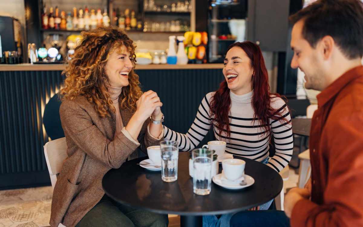 Residents enjoying their coffee at a place near Cape Fear Townhomes in Fayetteville, North Carolina