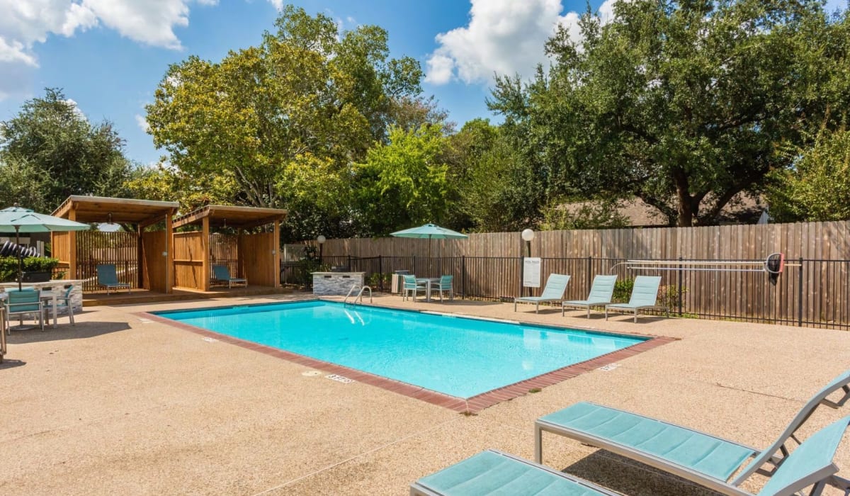 Relaxing pool at Silvermine in Victoria, Texas. 