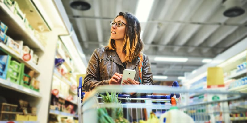 A resident shopping near Bonita Bluffs in San Diego, California