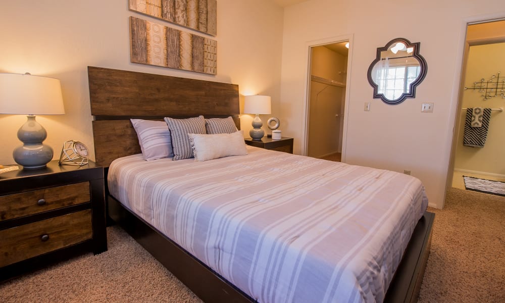 Spacious bedroom at The Courtyards in Tulsa, OK