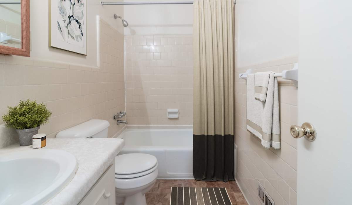 Bathroom at Landmark at Gayton Apartments in Richmond, Virginia