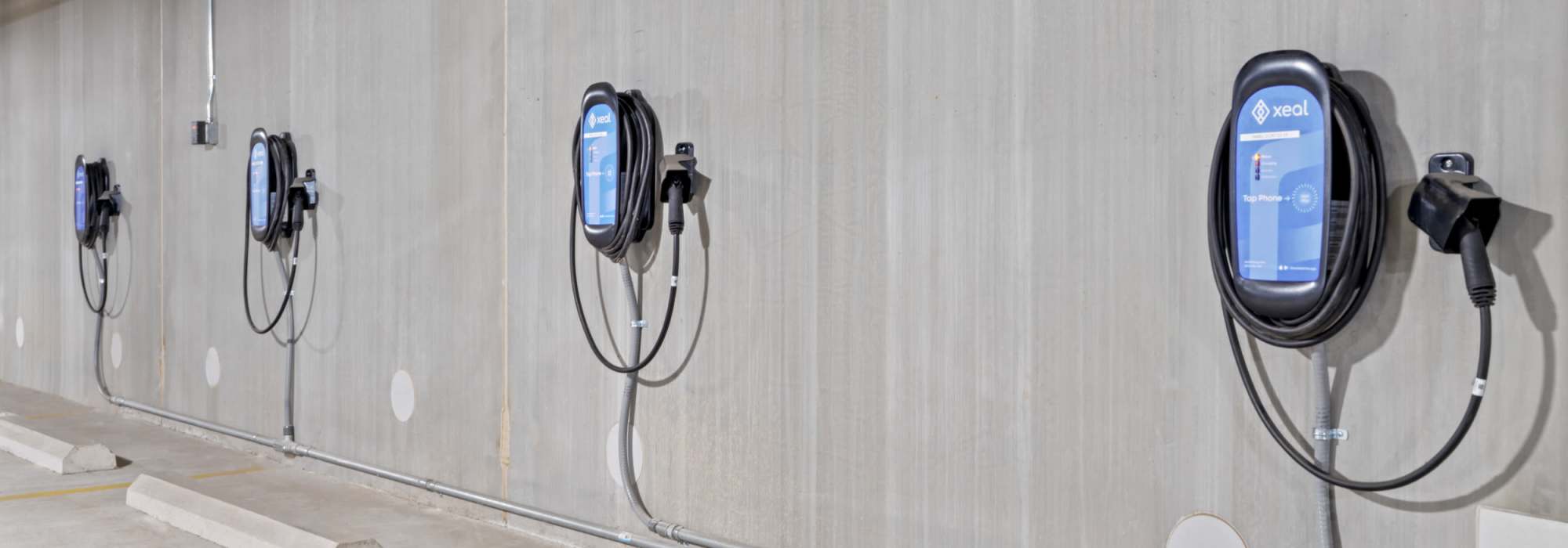 EV charging area at The Guild in Richmond, Virginia