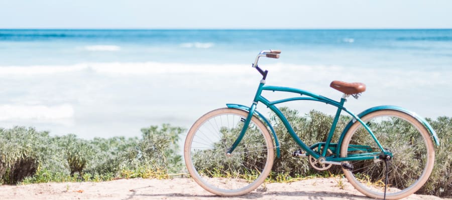 Bike down to the beach at Olea Beach Haven in Jacksonville, Florida