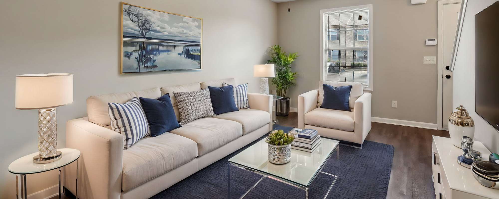 Spacious living rooms at Northpark Commons in Clarksville, Tennessee