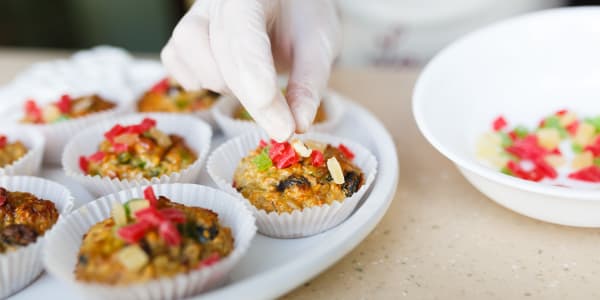 Nutritious meal prepared at East Troy Manor in East Troy, Wisconsin