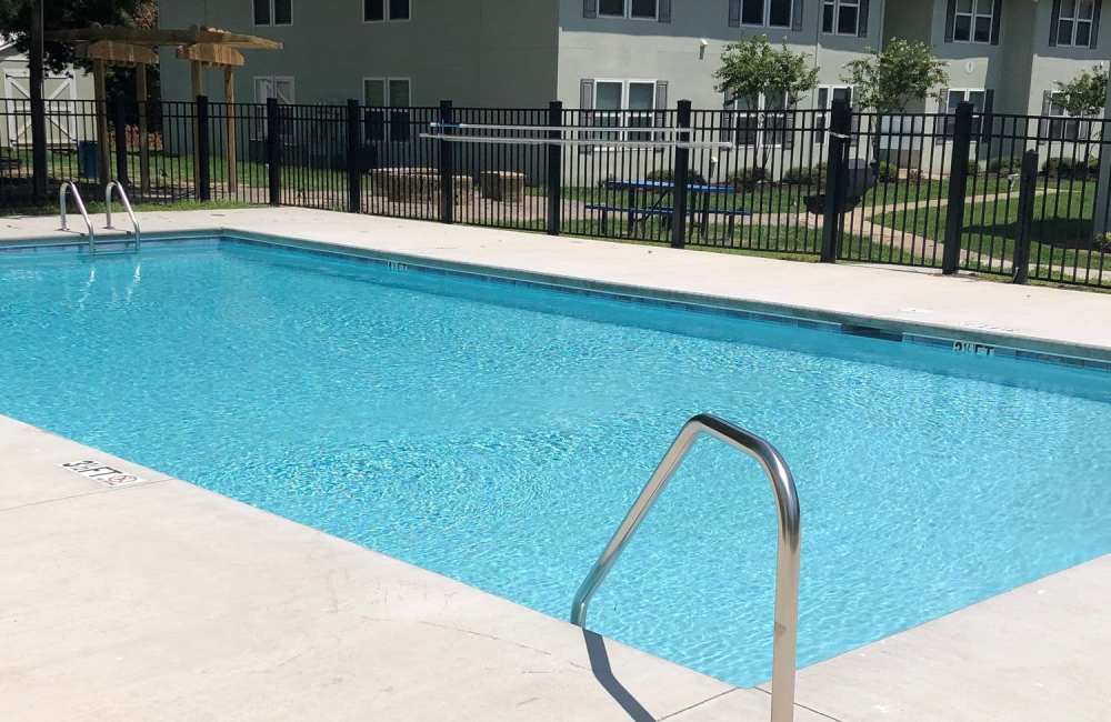 Shimmery pool at Woodlea Oaks in Taylors, South Carolina  