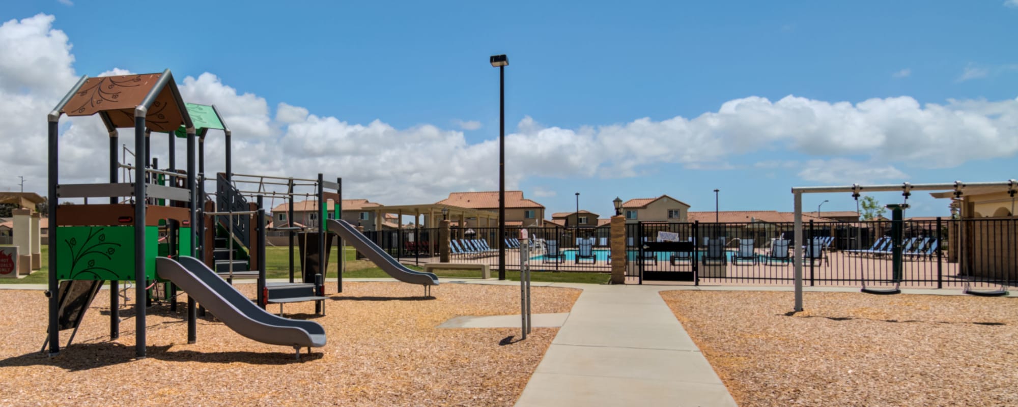 A playground near Harborview in Oceanside, California