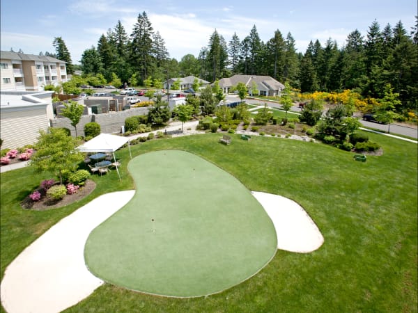 Putting green at Patriots Landing in DuPont, Washington. 