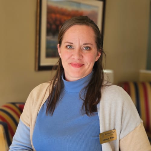 Lindsay Kopp, Life Enrichment Director of Keystone Place at Forevergreen in North Liberty, Iowa