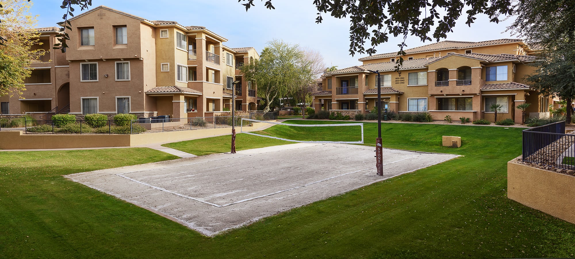 Volleyball court at Stone Oaks in Chandler, Arizona