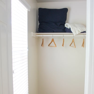  walk in closet at The Village at NTC in San Diego, California