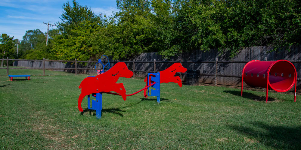 The onsite bark park at Tammaron Village Apartments in Oklahoma City, Oklahoma