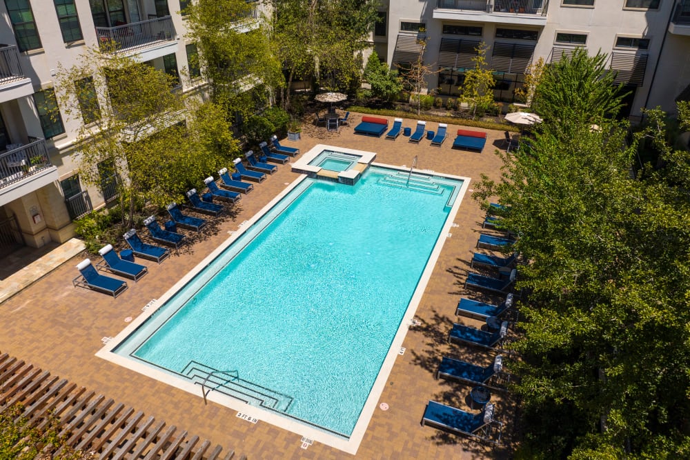 Large pool at Olympus at Memorial in Houston, Texas