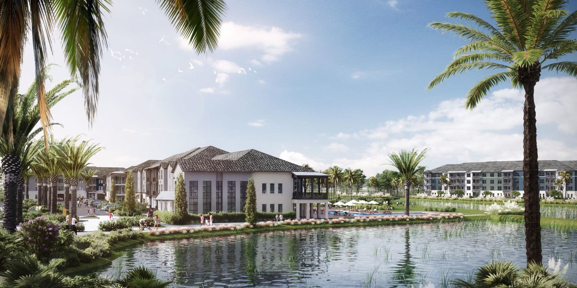 Beautiful rendering of the location at The Crossing at Palm Aire Apartment Homes in Sarasota, Florida