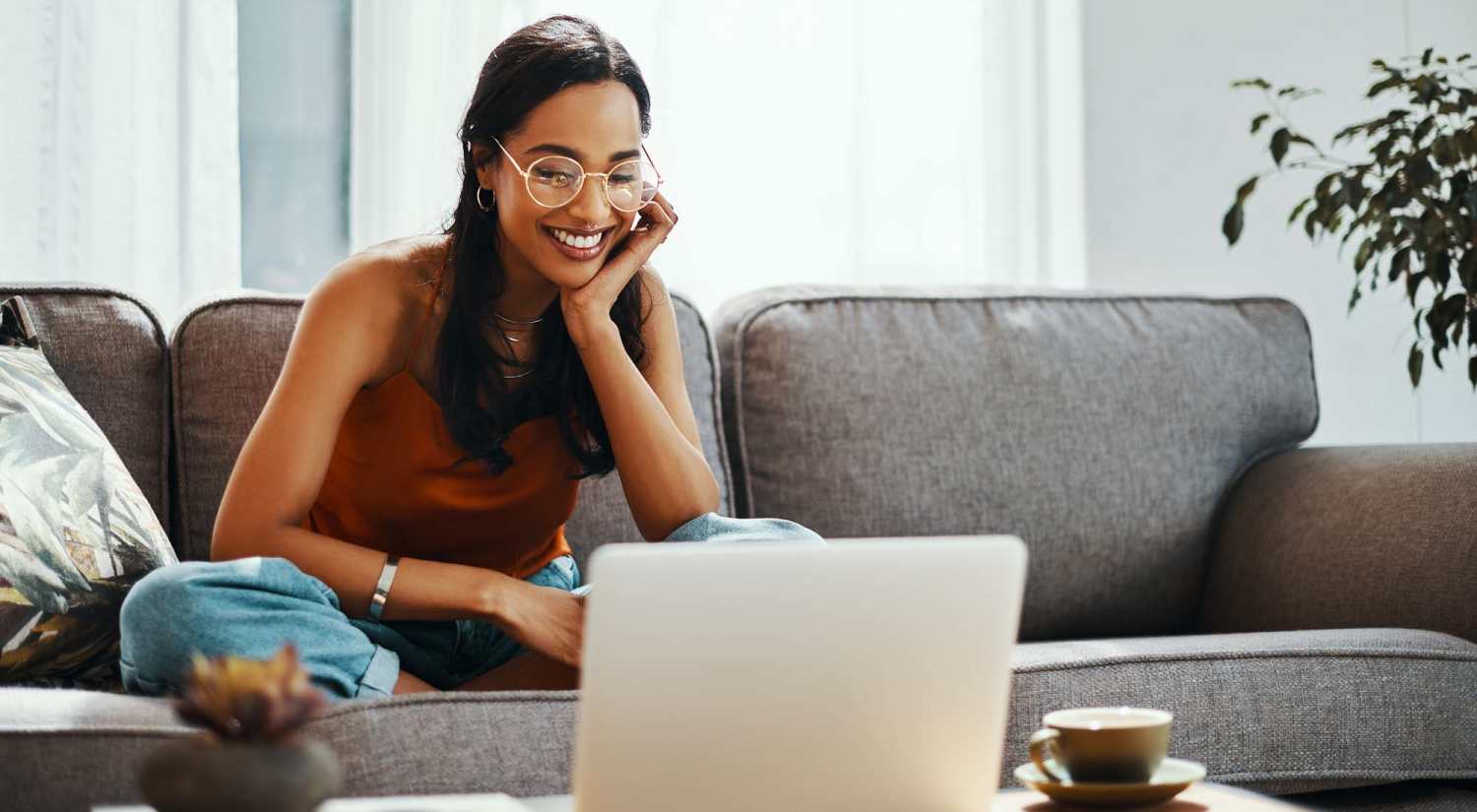 Resident using our online rental payment portal at Hawks Prairie Apartments in Lacey, Washington