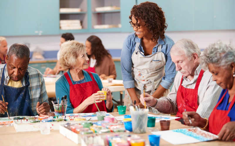 Residents taking part in color competition at Grand Villa of Ocala in Ocala, Florida