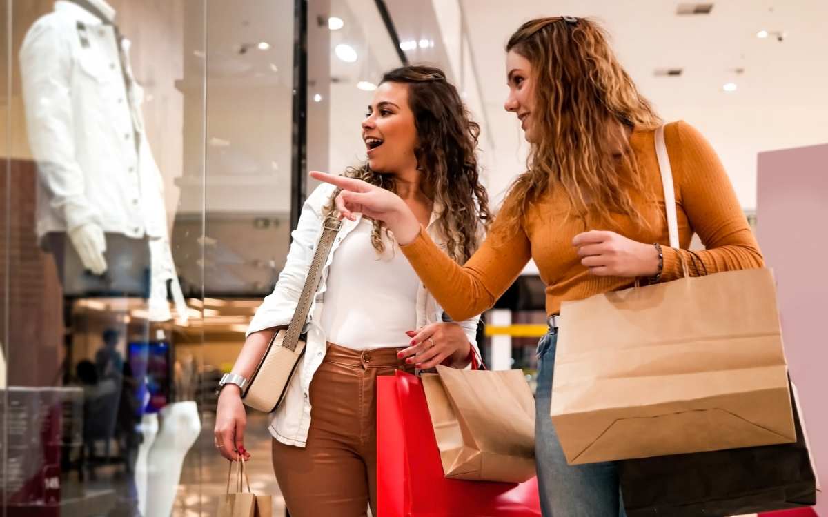 Residents engaged in shopping for clothes near Golden Villas in San Diego, California