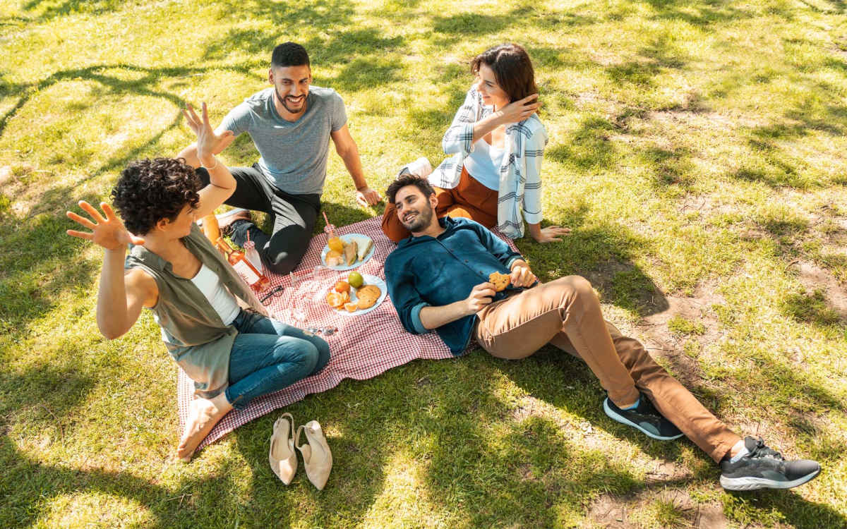 Resident friends enjoying in the park near Cedarwood in Gretna, Louisiana