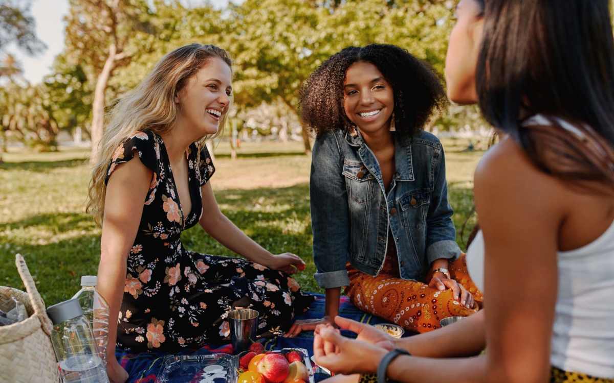 Resident with firends in park near Canyon Crest in Ogden, Utah