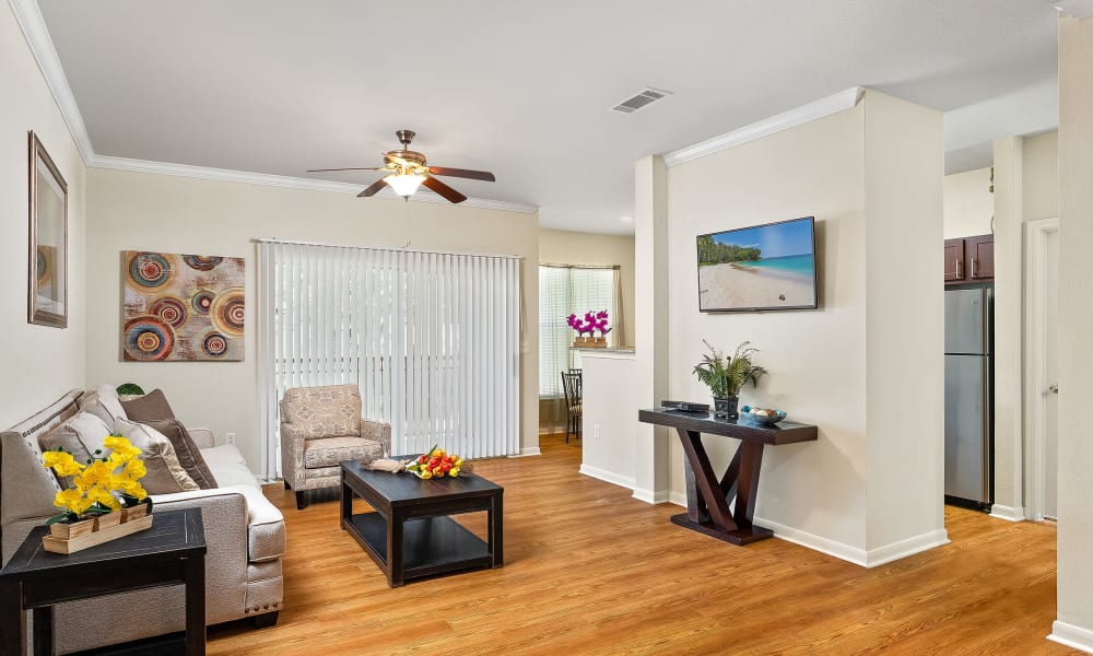 Spacious kitchen model at Sedona Ranch Apartments