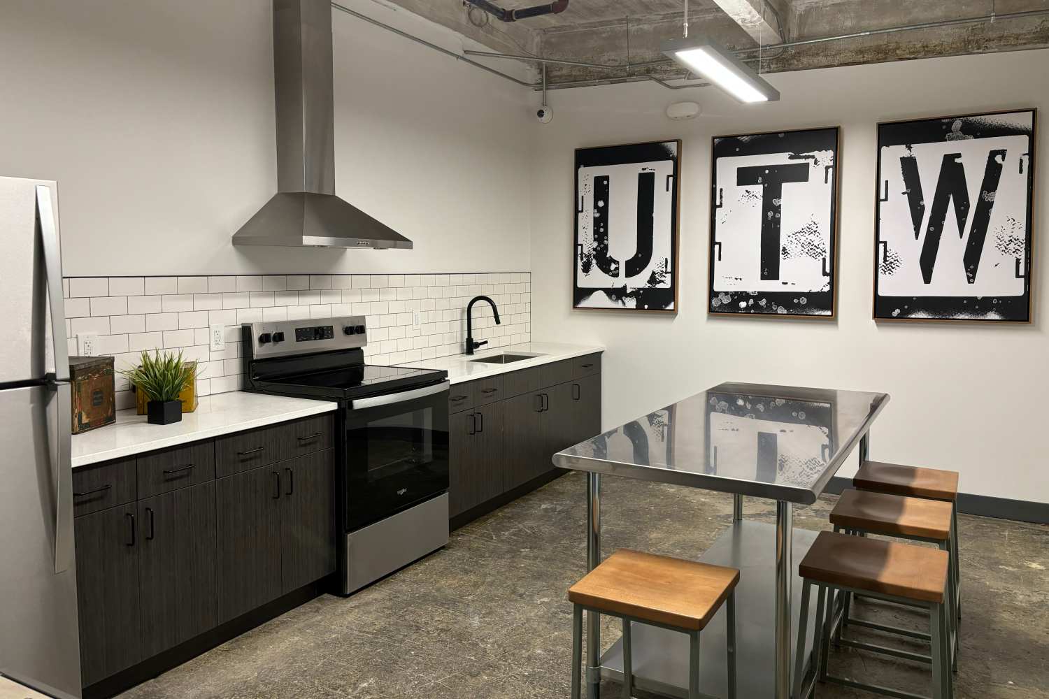 Shared catering kitchen event space at Union Terminal Warehouse in Jacksonville, Florida