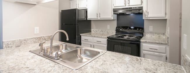 Kitchen with granite countertops at S&S Property Management in Nashville, Tennessee