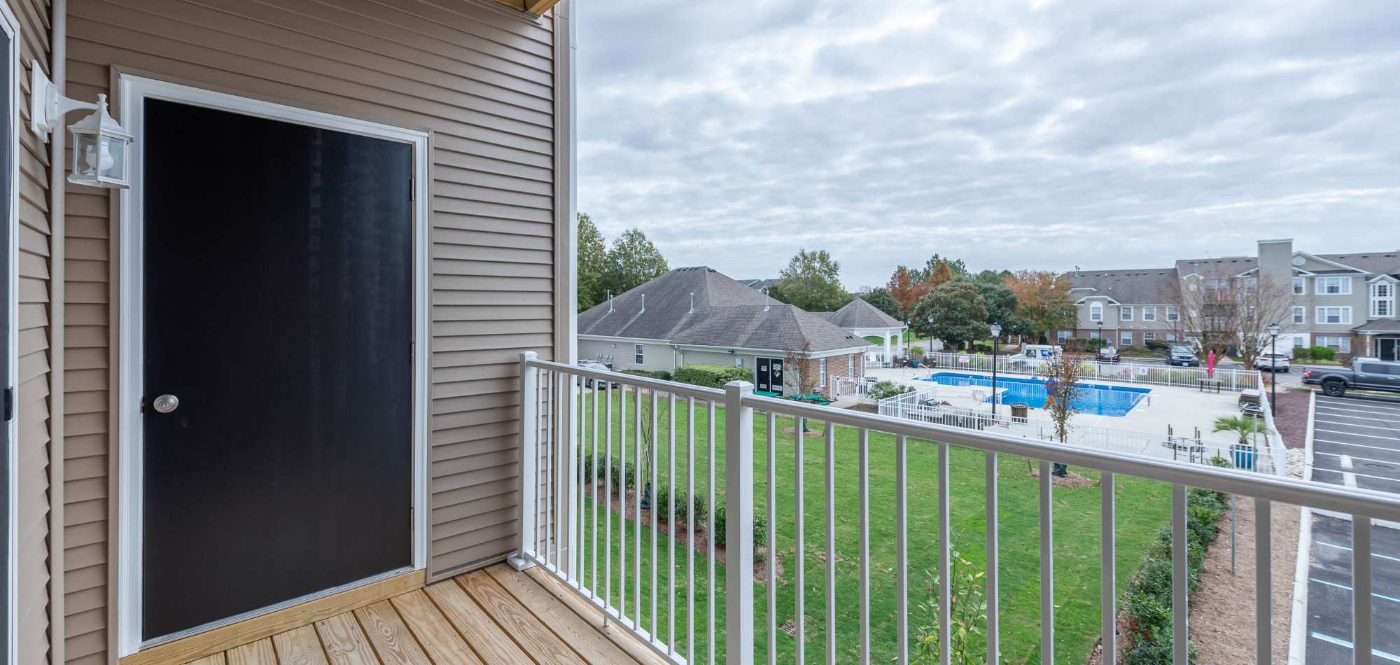 Private patio at Magnolia Chase, Virginia Beach, Virginia