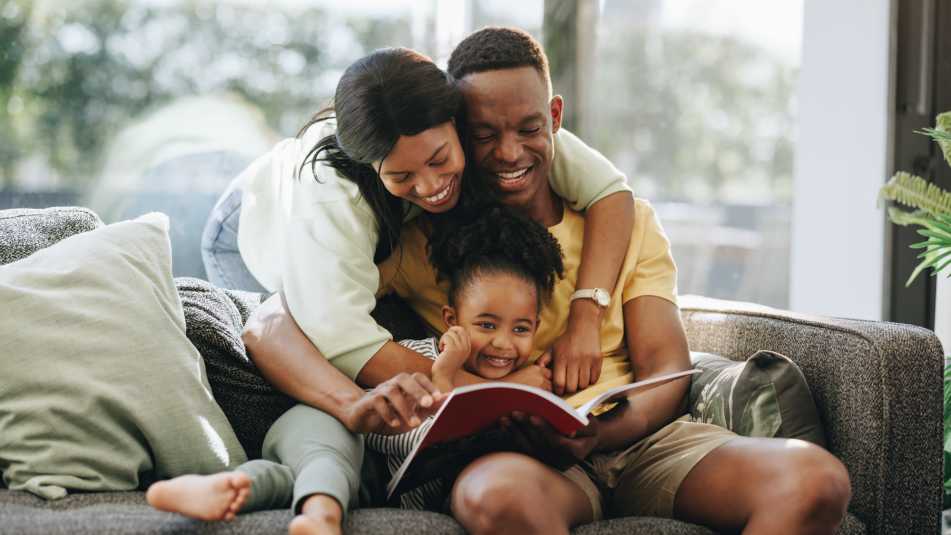 Happy resident family at Fairway Apartments in Reston,Virginia
