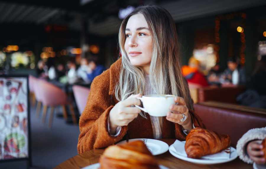 Resident at a cafe near Amber Court in Fremont, California, 