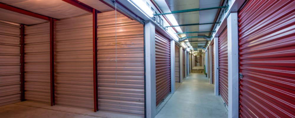 An open interior unit at a Neighborhood Self Storage facility. 