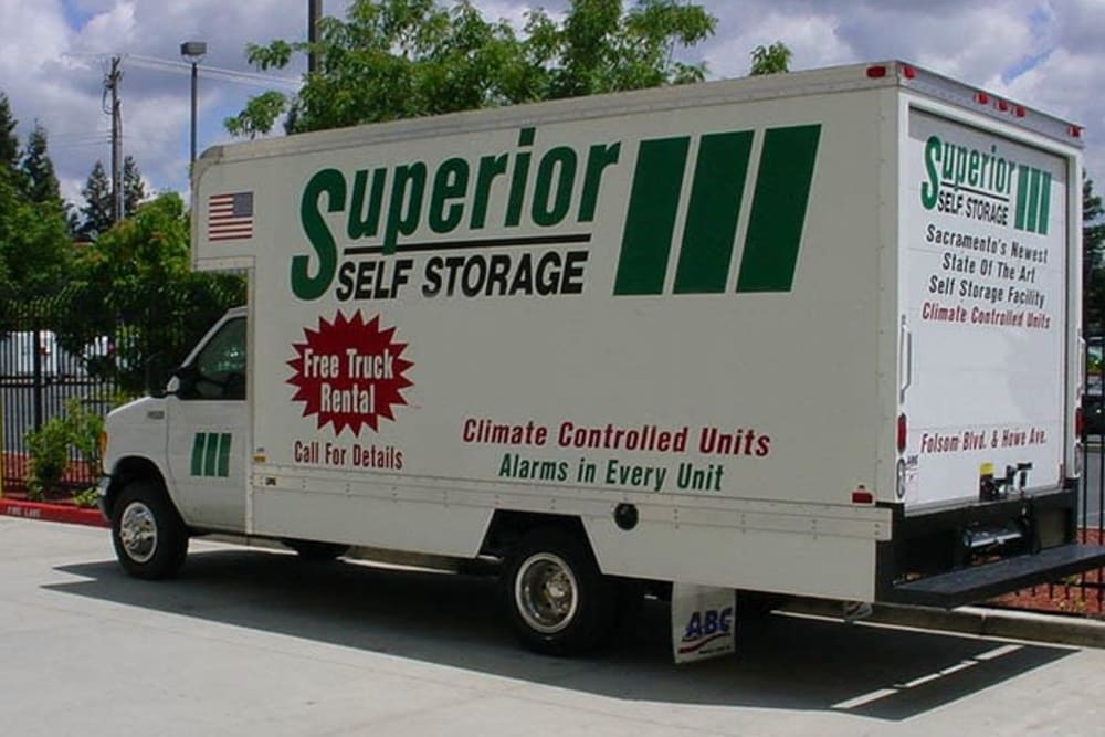 Moving truck at Superior Self Storage in Gold River, California