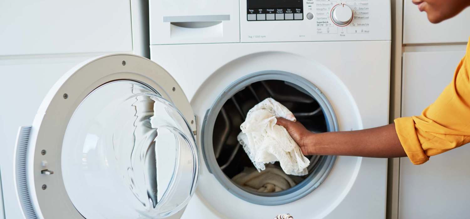 Community laundry facility at Oakcrest South in El Campo, Texas