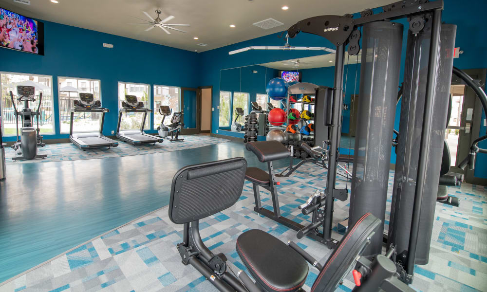 Fitness Center at Bend at New Road Apartments in Waco, Texas