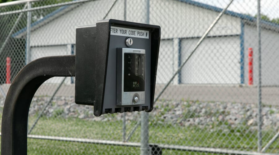 Secure entry keypad at KO Storage of Maple Lake - Cenex in Maple Lake, Minnesota