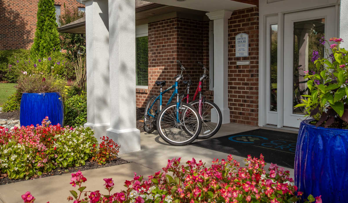 Exterior view at Collins Crossing Apartments in Carrboro, NC