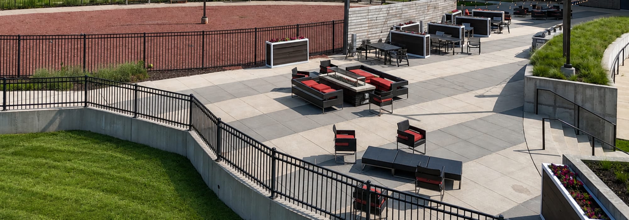 Outdoor firepit at Cityville on 9th in Des Moines, Iowa