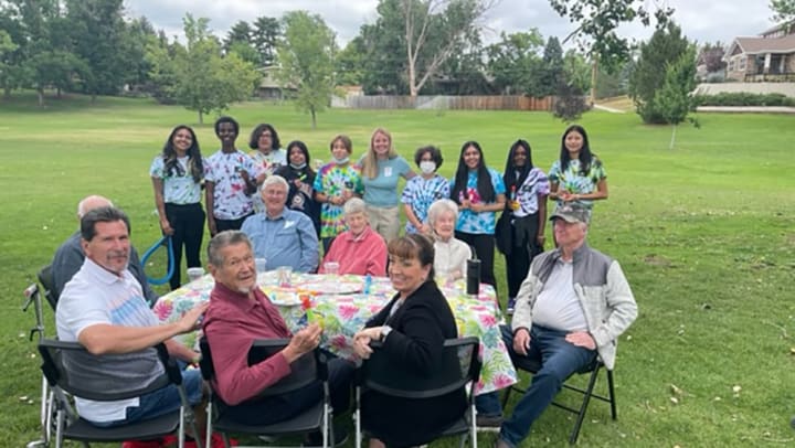 Highline Place Memory Care in Littleton, CO hosting a summer picnic