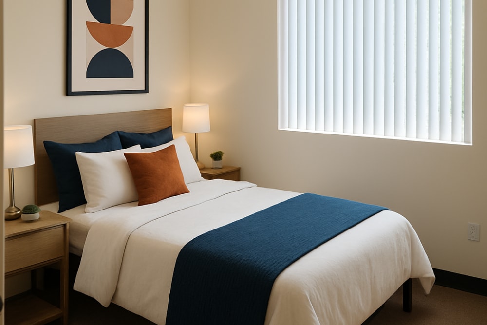 Bedroom with bed and furnishings