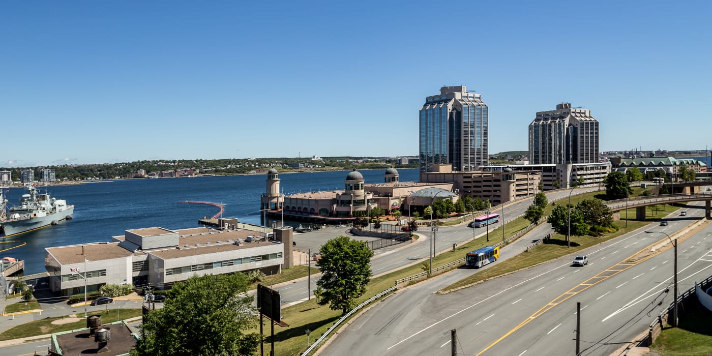 Beautiful river view from Cunard Apartments in Halifax