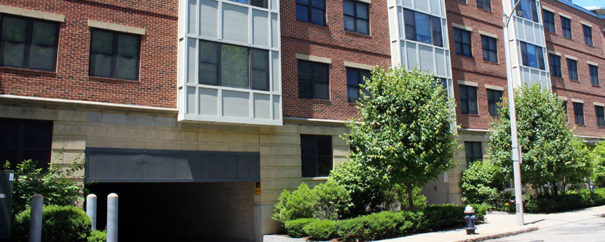 Parking area at The St. Aidan in Brookline, Massachusetts