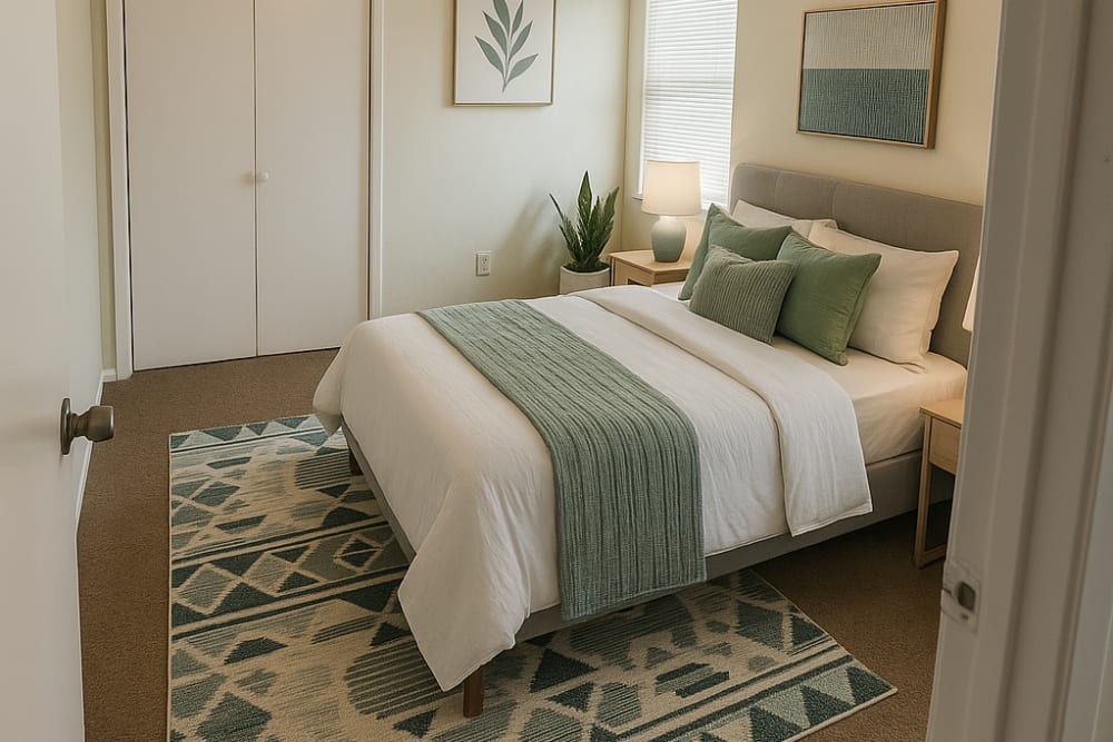 Bedroom at Crown Villa Apartments in Savannah, Georgia