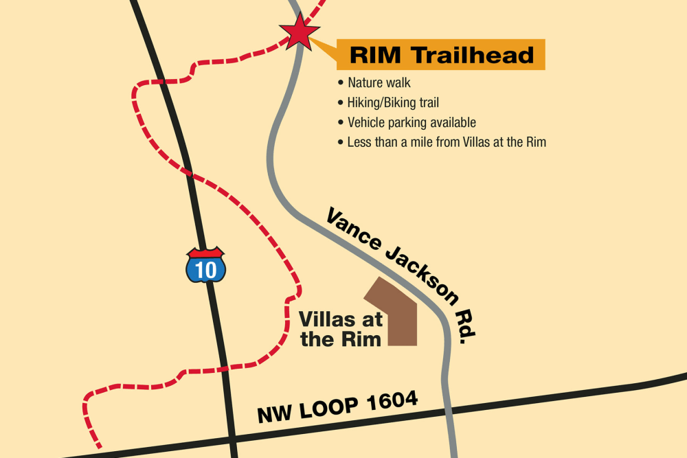 Our Apartments in San Antonio, TX are located near The Rim Trailhead