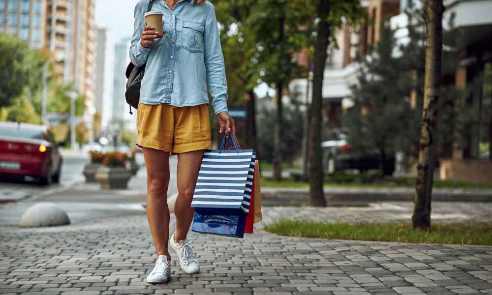 Person shopping in the city at Sophia Square in Homestead, Florida