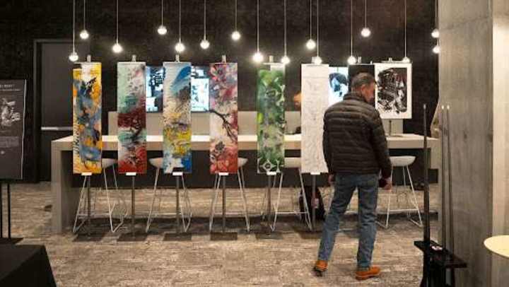 Installation of paintings from the “Senshi” (Warrior’s Meditations) Series