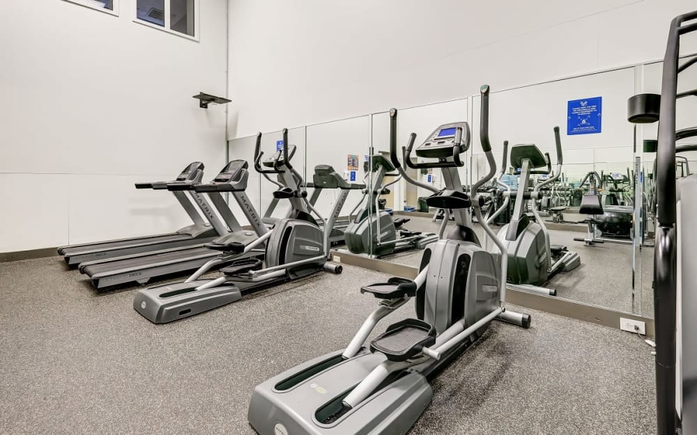 Well-equipped fitness center with cardio equipment at St. Andrews Commons Apartment Homes in Columbia, South Carolina