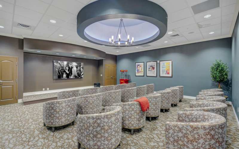 Entertainment room at Tuscan Gardens of Venetia Bay in Venice, Florida